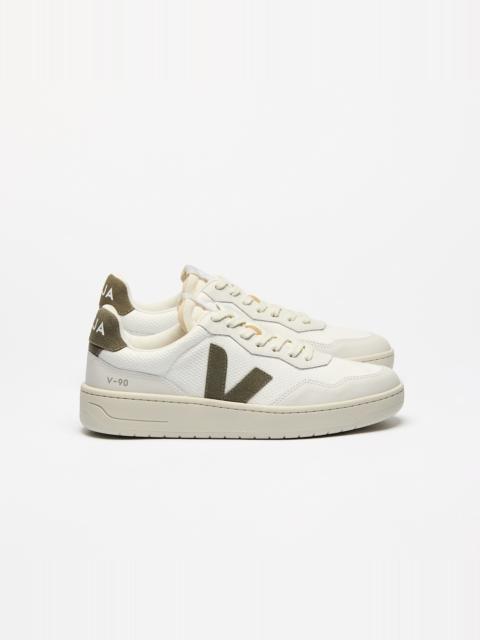 VEJA V-90 B-MESH WHITE KAKI
