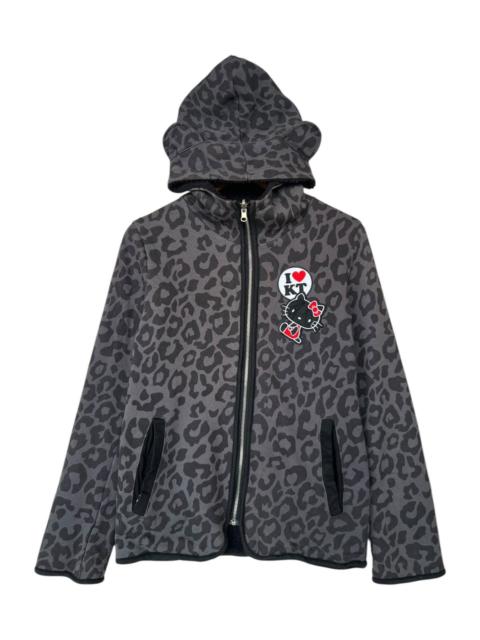 Other Designers Japanese Brand - Anime Hello Kitty Camo Black Zipper Fleece Hoodie Cosplay