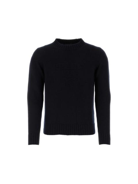 Prada PRADA Midnight Blue Wool Blend Sweater New & Authentic (Men'
