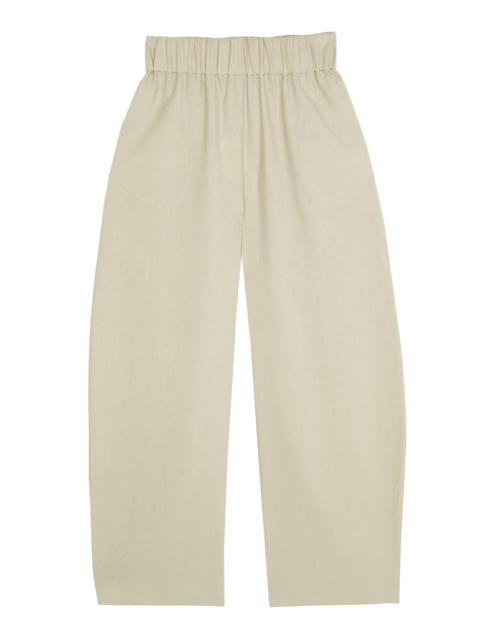 cortana Rocco Linen-Blend Wide-Leg Pants neutral