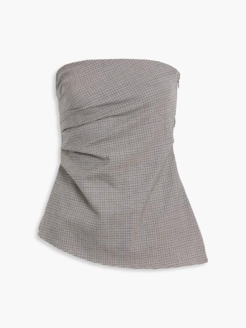 rag & bone Genevieve strapless houndstooth wool-blend top