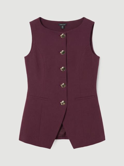 KAREN MILLEN Compact Essential Button Detail Waistcoat