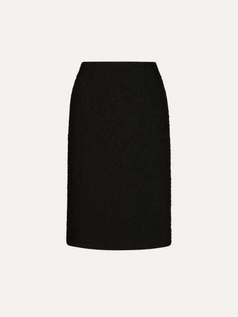 Oscar de la Renta WOOL TWEED PENCIL SKIRT