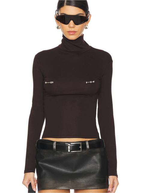 LADO BOKUCHAVA Pierced Turtleneck Top