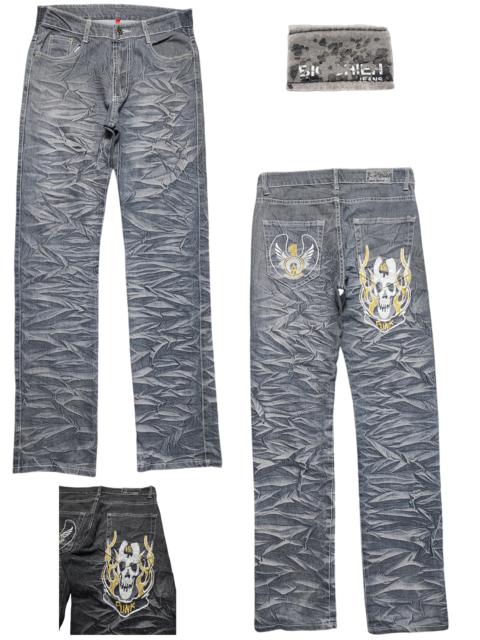 Other Designers Affliction × Japanese Brand - Skull Punk Embroidered Denim Jeans
