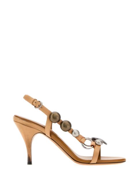 Miu Miu Miu Miu Women Camel Leather Sandals