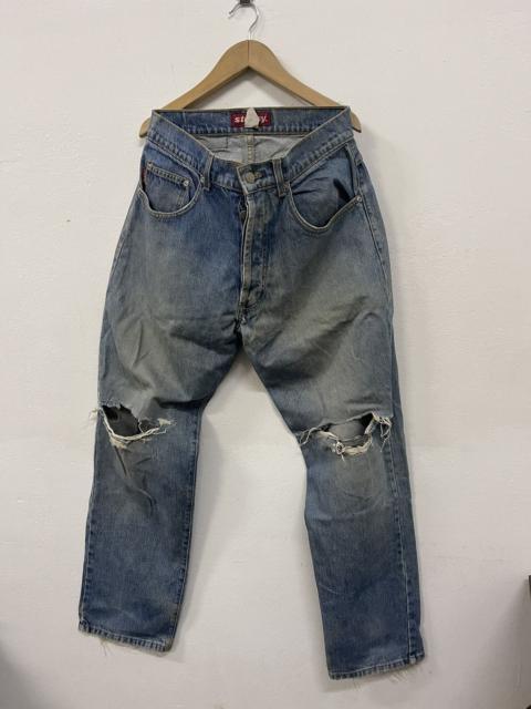 Stüssy Stussy Made In USA grunge distressed denim