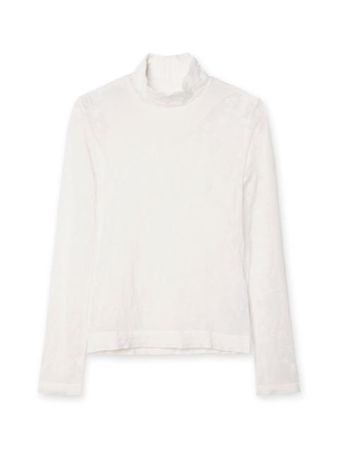 Mame Kurogouchi Sheer Knit Highneck Top