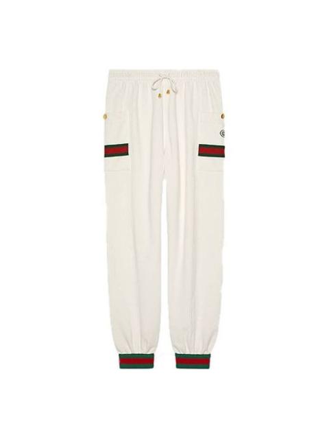 GUCCI Gucci Knitted JoGGing Trousers With Webbing For Men White 625404-XJCOE-9146