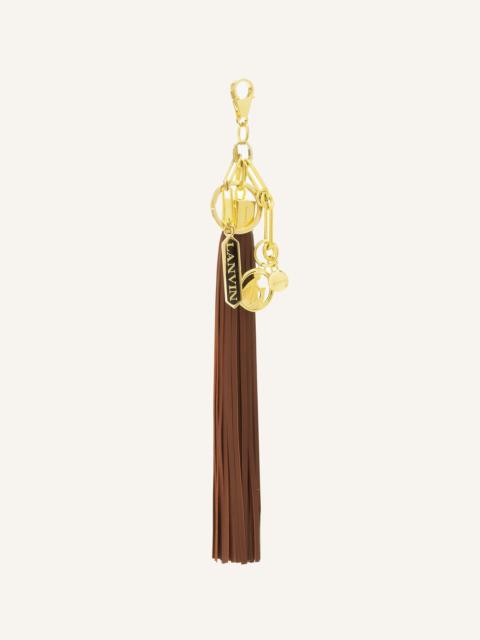 Lanvin LARGE LEATHER POMPOM BAG CHARM