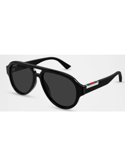 GUCCI Gucci Grey Pilot Men's Sunglasses GG2088S 001 55