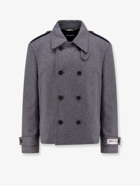 DOLCE e GABBANA - Dolce E Gabbana Cashmere And Wool Caban With Re-Edition Label