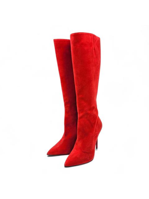 Armurabotta Suede Knee-High Boots Red EU 38 US 7.5 $1795 NWB