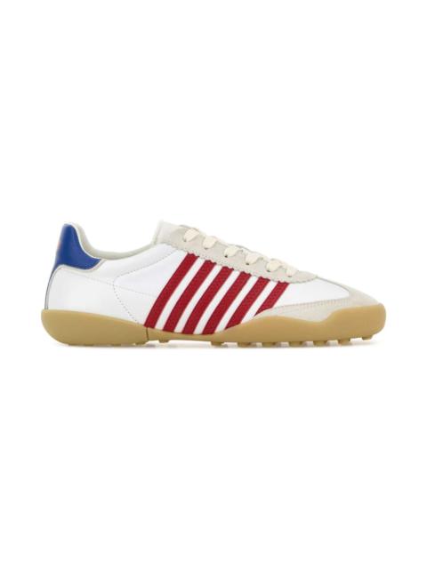 DSQUARED2 White Leather Dsquared2 Soccer Sneakers