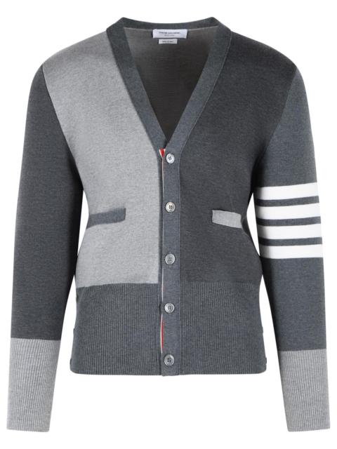 Thom Browne Thom Browne 'Fun Mix' Grey Merino Wool Cardigan Men
