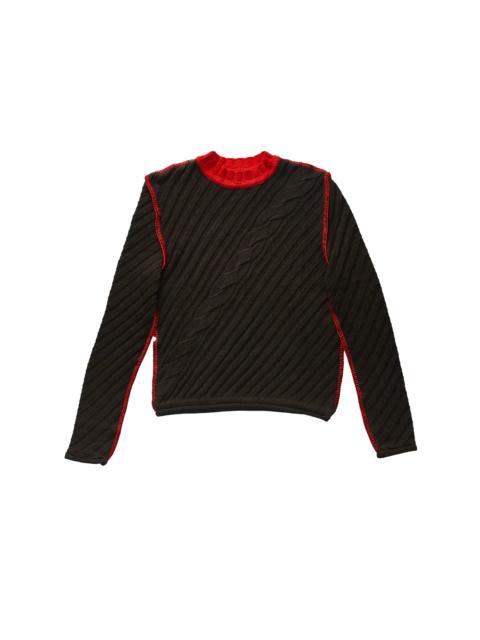 EDWARD CUMING Edward Cuming Ribbed Contrast Sweater Brown