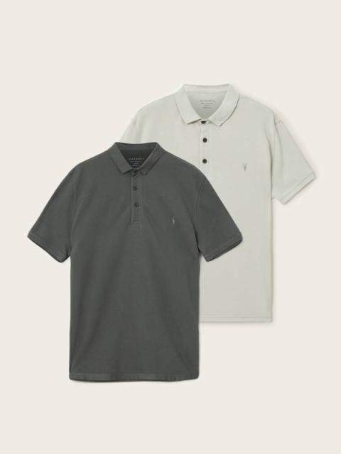 ALLSAINTS REFORM SHORT SLEEVE POLO SHIRTS 2 PACK