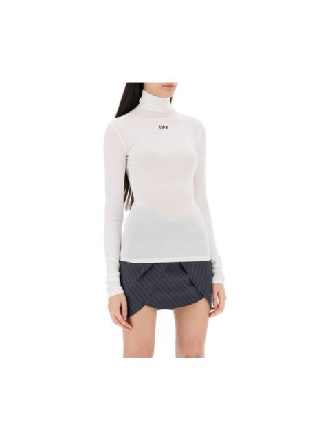 Off-white funnel-neck t-shirt with off logo Size EU 38 for Women