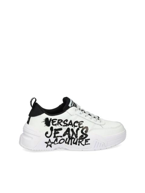 VERSACE JEANS COUTURE logo-print lace-up trainers