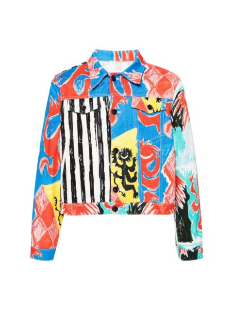 CHARLES JEFFREY LOVERBOY graphic-print denim jacket