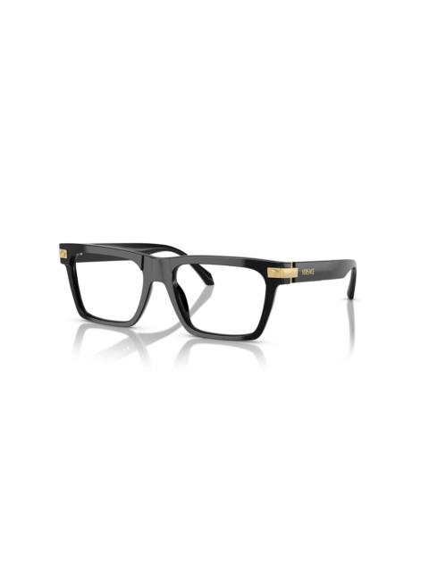 VERSACE Versace 53mm Rectangle optical glasses in Black Gold at Nordstrom