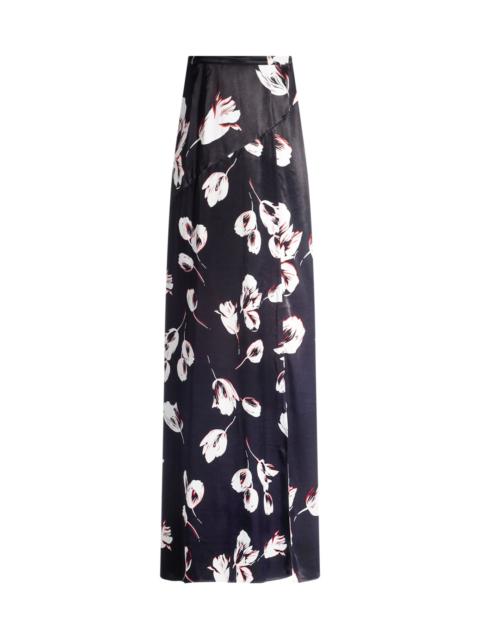 BOSS SATIN MAXI SKIRT WITH TULIP PRINT