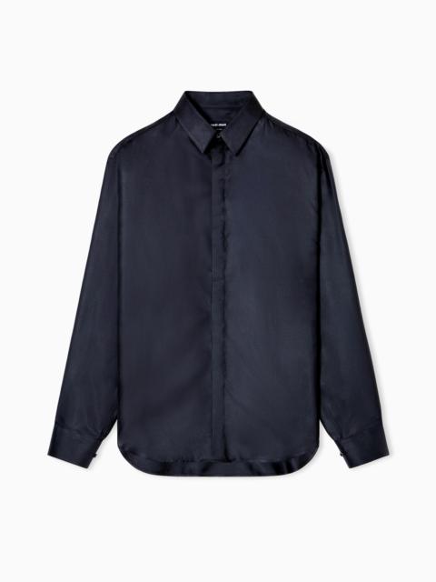 GIORGIO ARMANI REGULAR-FIT SHIRT IN SILK TWILL