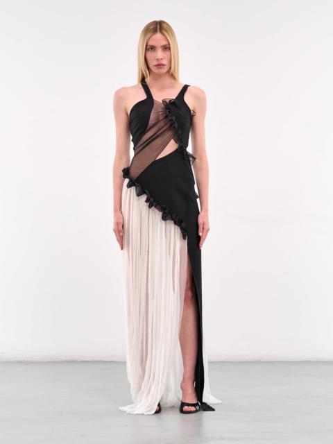 NENSI DOJAKA Asymmetric Frilled Maxi Dress