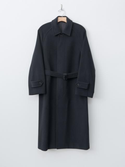 AURALEE Super Fine Wool Mosser Soutien Collar Coat - Black