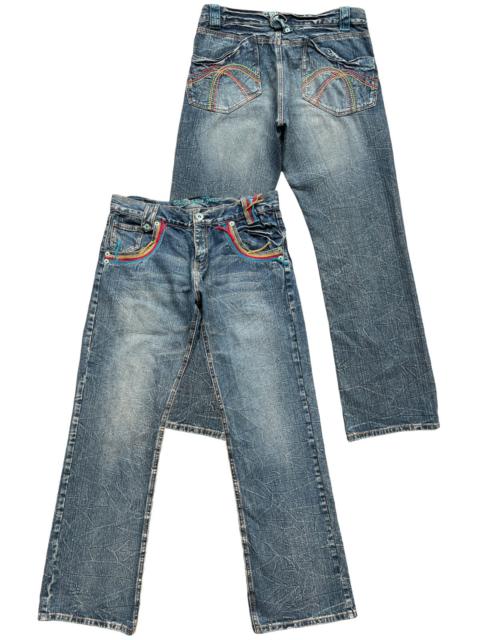 Other Designers Japanese Brand - Vintage Japan Sashiko Distressed Rusty Denim Jeans 34x32