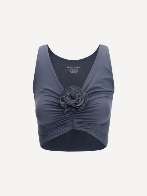 MAGDA BUTRYM Ruched Flower Top