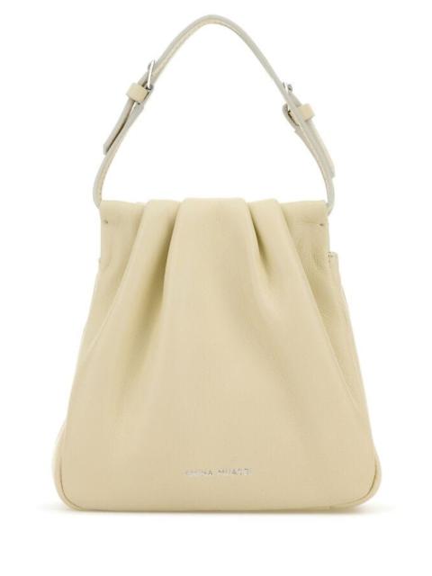 Amina Muaddi Women Iovry Nappa Leather Vittoria Crystal Handbag