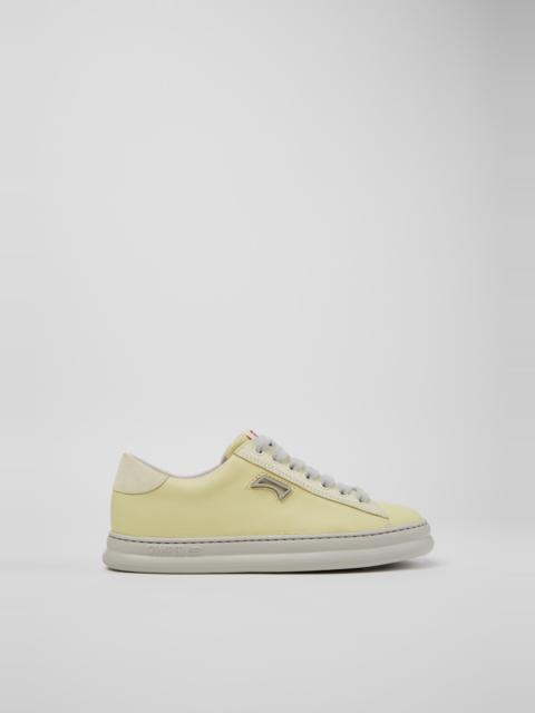 CAMPERLAB Yellow Leather and Nubuck Sneakers for Women.