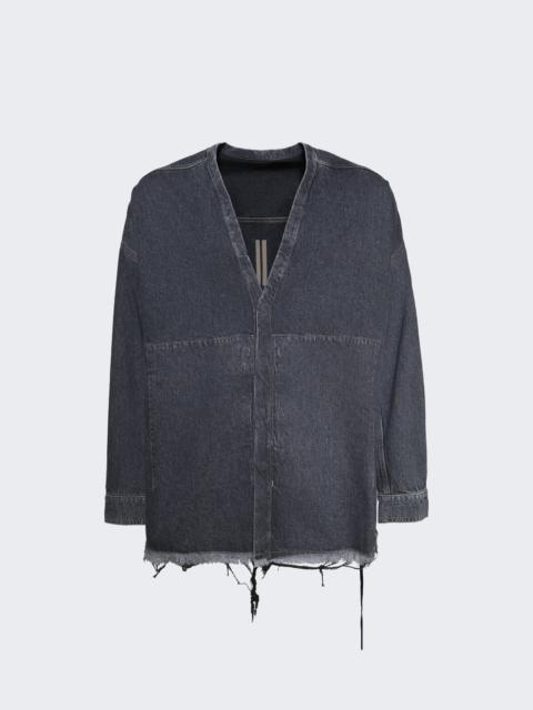 Rick Owens DRKSHDW Lido Larry Denim Shirt Washed Grey