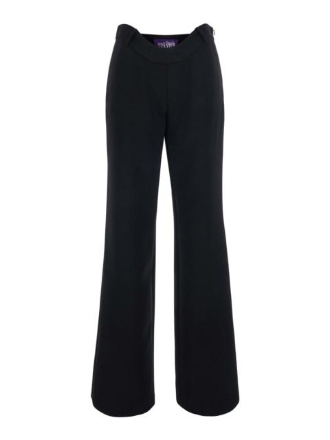 Jean Paul Gaultier Jean Paul Gaultier Women Wavy Waist Pants In Black Tech Fabric For Women