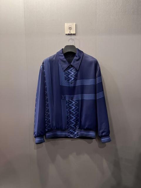 Louis Vuitton Louis Vuitton Silk Logo Button-Down Jacket