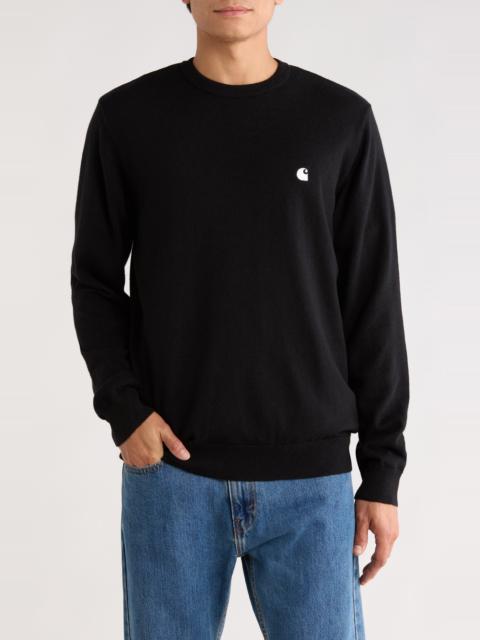 Carhartt Carhartt Work In Progress Madison Lambswool Blend Sweater in Black /Wax at Nordstrom