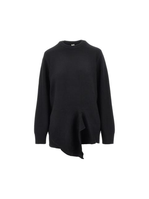 TOTEME Toteme Wool Cashmere Asymmetrical Sweater Black