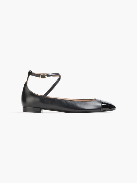 Stuart Weitzman Smooth and patent-leather ballet flats