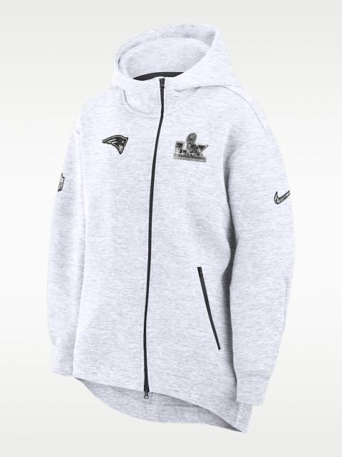 Nike New England Patriots Super Bowl LX Opening Night Tech Fleece Women's Nike NFL Full-Zip Hooded Cape
