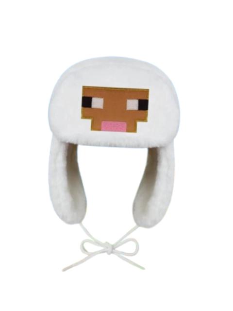 Other Designers Japanese Cartoon Anime Minecraft Creeper Ushanka Green Hat Cute Y2K Warm Earflap Trapper Hat Bomber