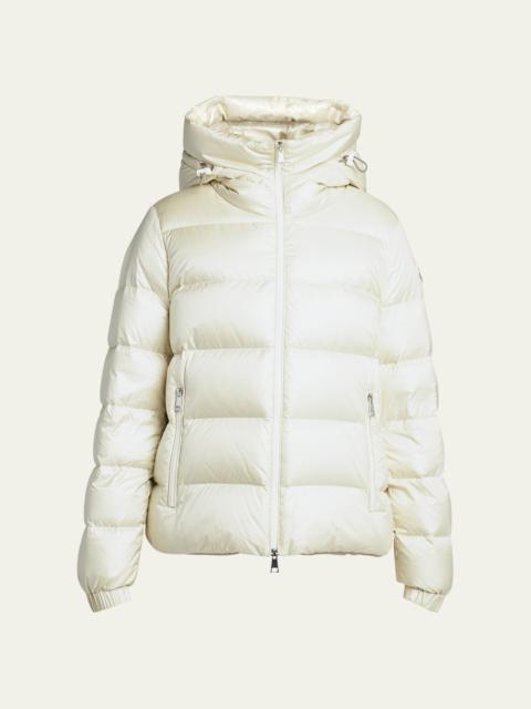 Biron Pearl Effect Nylon Hooded Puffer Jacket