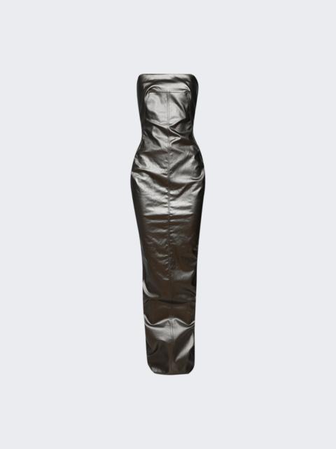 Rick Owens Bustier Gown Gun Metal