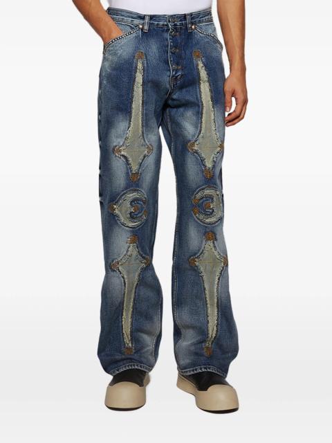Thug Club THUG CLUB - Men TC Bone Leather Denim Pants