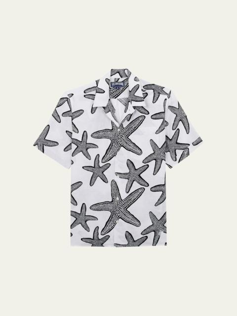 Vilebrequin Men's Starfish-Print Camp Shirt