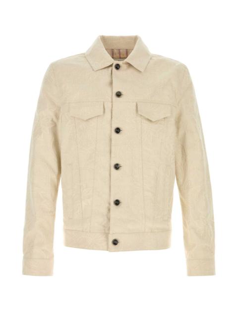Etro Etro Men Sand Stretch Denim Jacket
