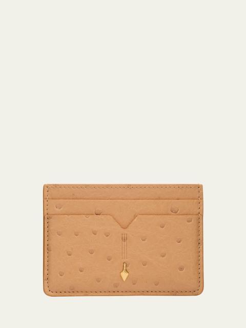 JACQUES MARIE MAGE Men's Theodore Ostrich Card Case