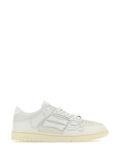 Amiri Men White Leather Skel Sneakers