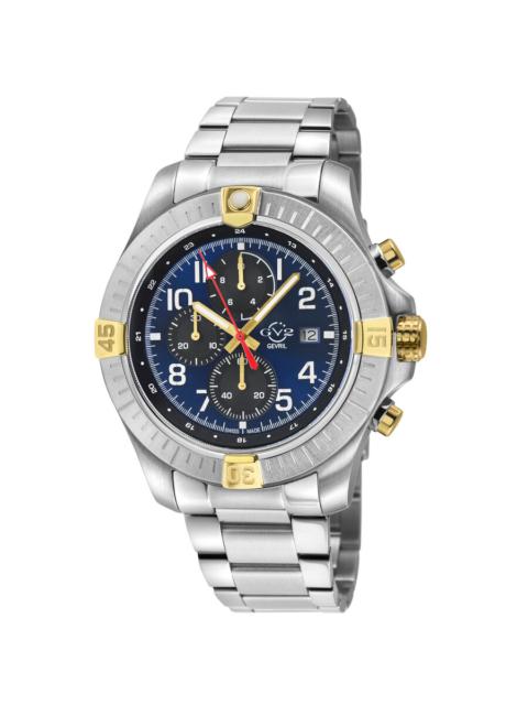 Other Designers GV2 by Gevril T38 Chronograph Quartz Blue Dial Men's Watch 42808B