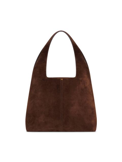 Santoni Dark brown suede shoulder bag